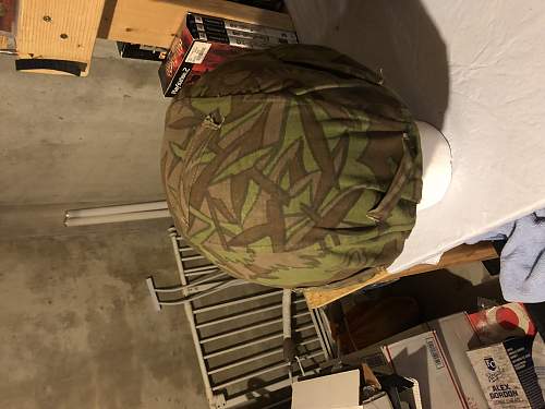 Cold War German paratrooper helmet strange helmet cover