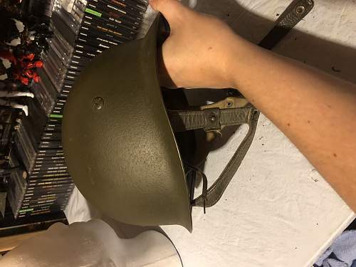 Cold War German paratrooper helmet strange helmet cover