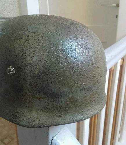 Original M38 Helmet with repro liner and chinstrap shell original?