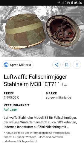 M 38 Helmet Cover Splittertarn genuine?