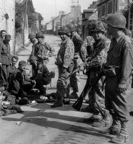 Unusual M38 helmet cover; US Frogskin?