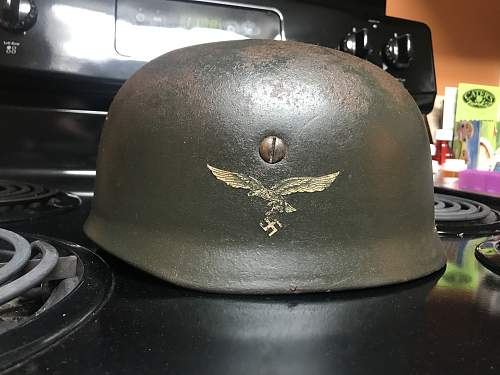 Dug relic helmet that I’ve cleaned and acid washed.