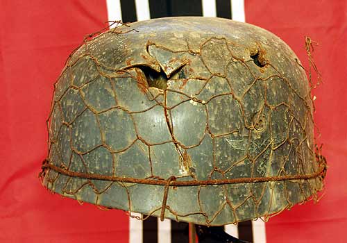 Fake FJ helmet with battlefield damage