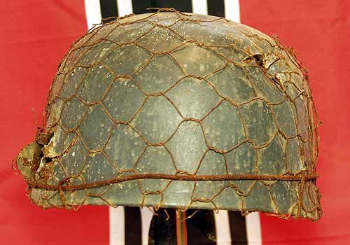 Fake FJ helmet with battlefield damage