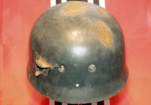 Fake FJ helmet with battlefield damage