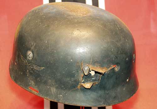 Fake FJ helmet with battlefield damage