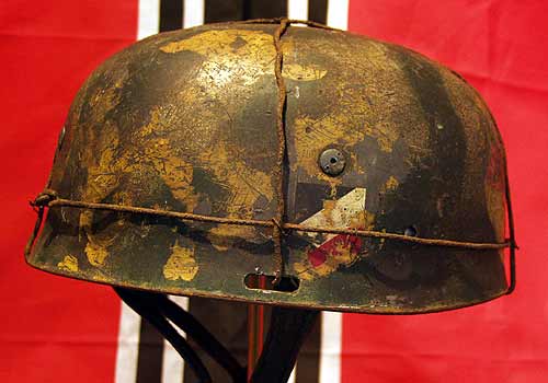 Fake FJ helmet with battlefield damage