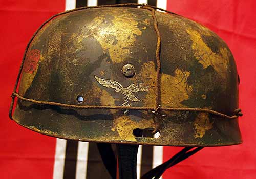 Fake FJ helmet with battlefield damage