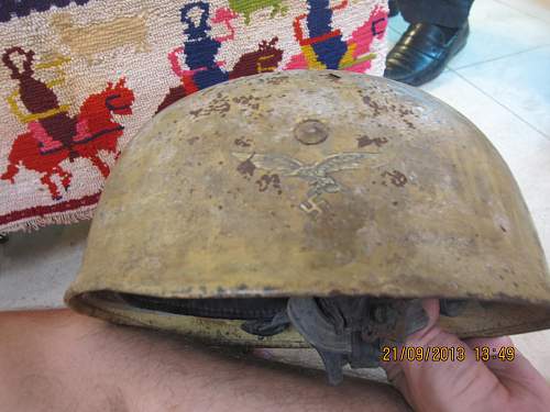 Fallschrimjager helmet found in Crete...
