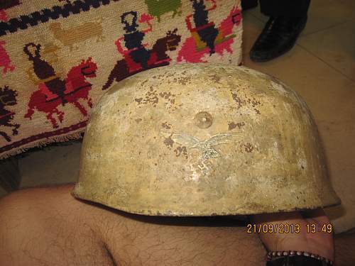 Fallschrimjager helmet found in Crete...