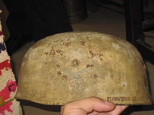 Fallschrimjager helmet found in Crete...