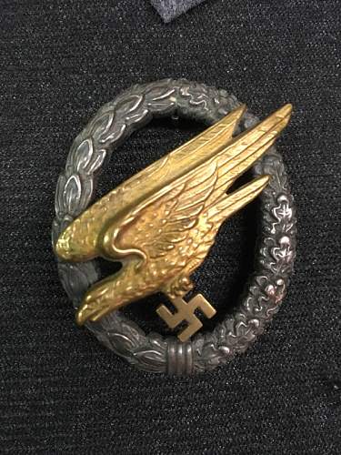 Junker Fallschirmschutzenabzeichen der Luftwaffe