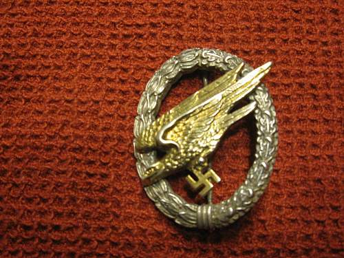 Assmann Fallschirmjager Badge