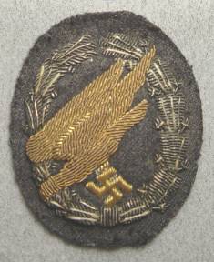 Fallschirmjager Bullion Cloth Qualification Abzeichen (Badge)