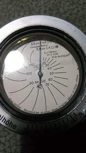 German WWII Carl Zeiss Instrument for Flak 88mm ?