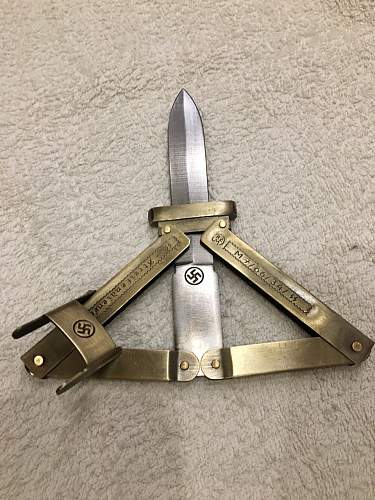 waffen ss knife butterfly knife value ? ? ? and is this original ?