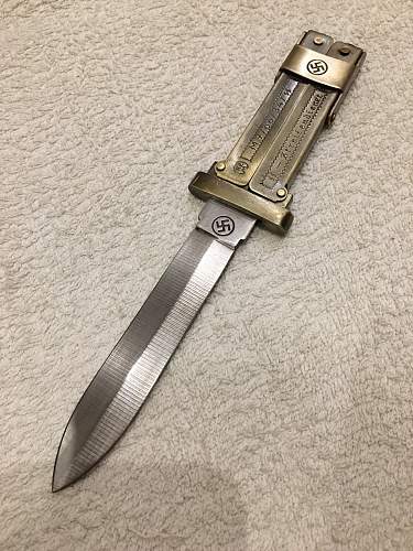 waffen ss knife butterfly knife value ? ? ? and is this original ?