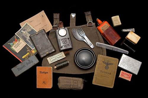 Wehrmacht personal items display