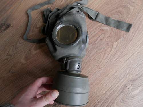 german gasmask and container