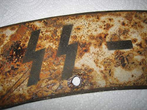 Waffen SS motorcycle license plate for viewing.