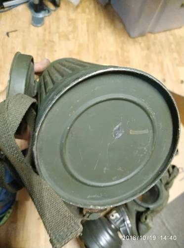 German Gas Mask and Canister