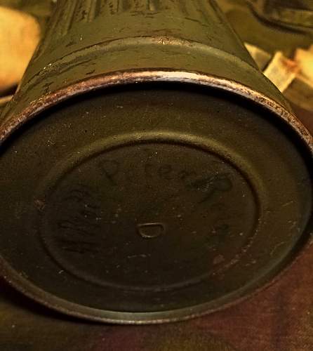 Late War Gasmask Can with name