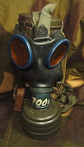 Late War Gasmask Can with name