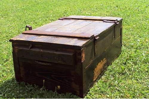 German ammo boxes 1943 dated.