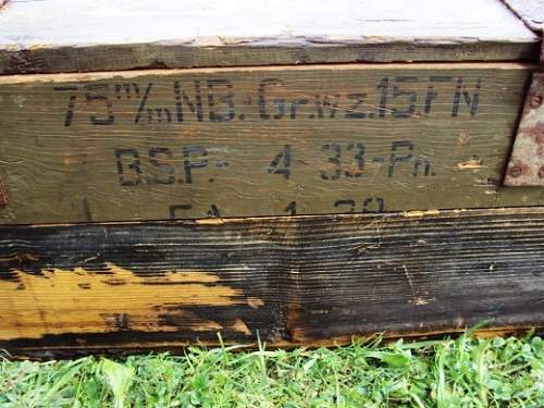 German ammo boxes 1943 dated.