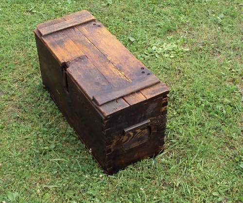 German ammo boxes 1943 dated.