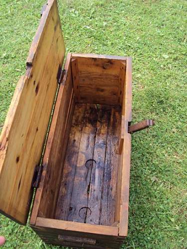 German ammo boxes 1943 dated.