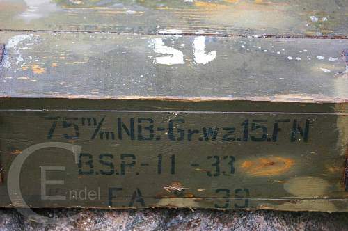 German ammo boxes 1943 dated.