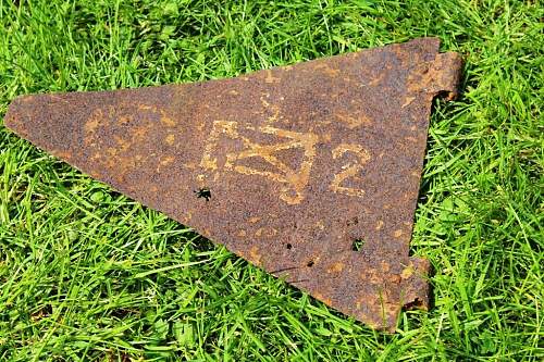 WW2 German Vehicle Identification pennant (I think 2nd Motorized Infantry Division)