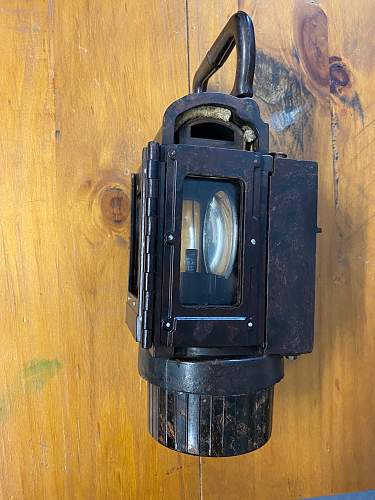 WWII German Bakelite Lantern with Hanging Hook &amp; Karbid Container