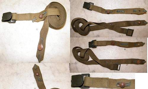 Mint unissued gas mask canister strap
