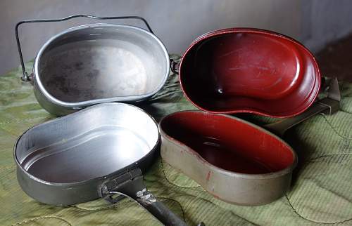 Steel and aluminium mess kit