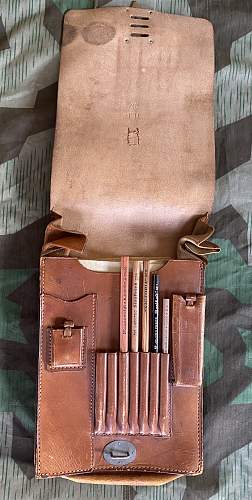 Early Map Case With Contents