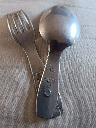 Collection of Wehrmacht folding fork-spoons