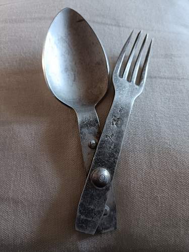 Collection of Wehrmacht folding fork-spoons