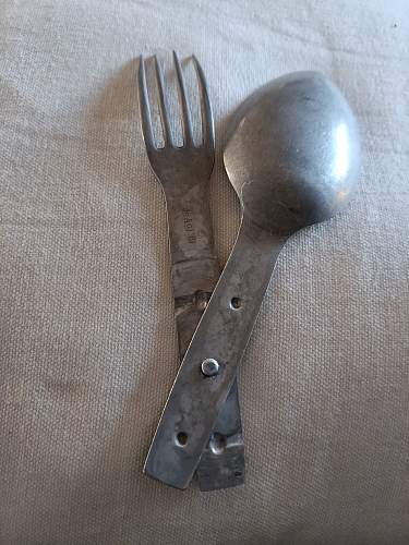 Collection of Wehrmacht folding fork-spoons