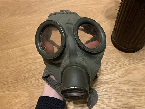 Gas mask found in neighbouring town