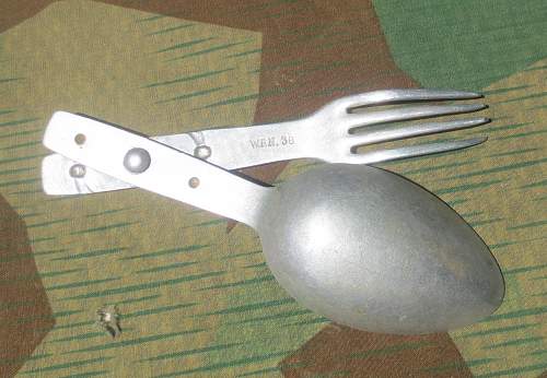 Collection of Wehrmacht folding fork-spoons
