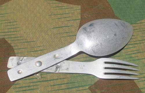 Collection of Wehrmacht folding fork-spoons