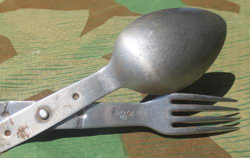 Collection of Wehrmacht folding fork-spoons