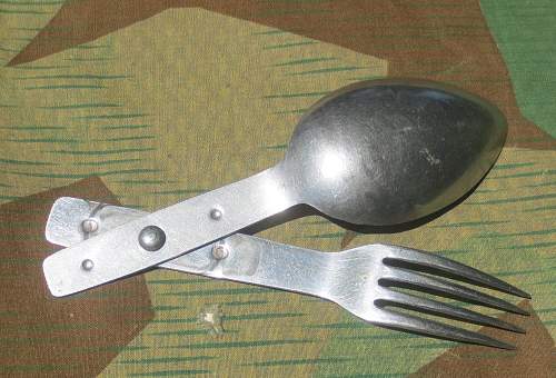 Collection of Wehrmacht folding fork-spoons