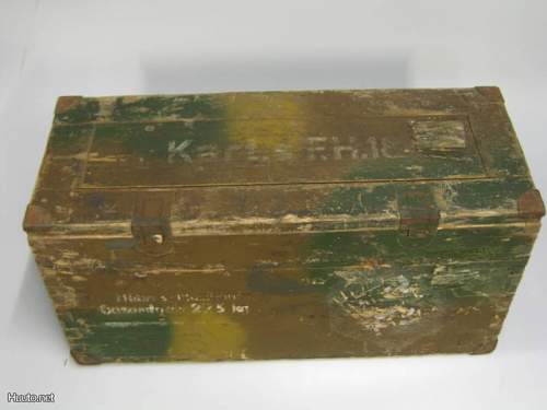 Can anyone tell me more about this original German wooden camo painted box