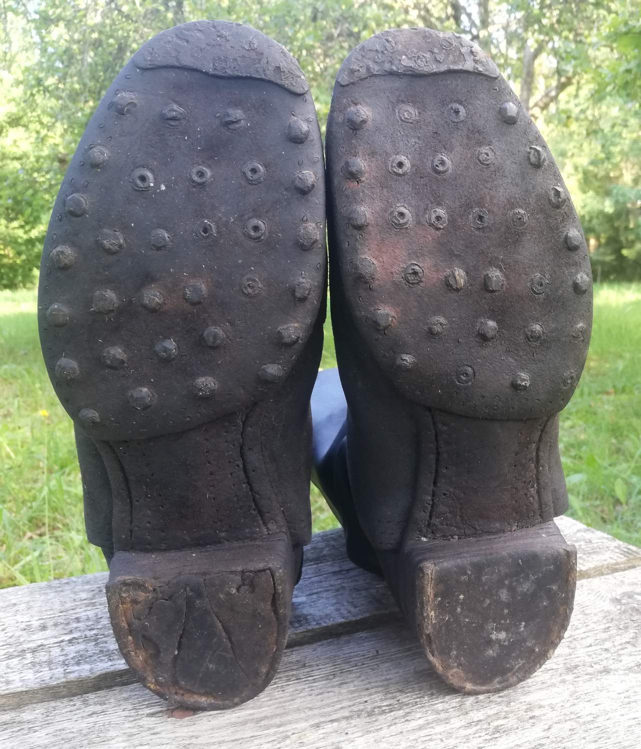 WW2 german soldiers jackboots (Marschstiefel), from a bunker.