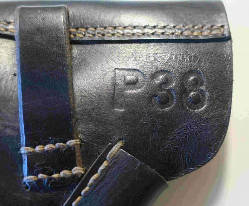 Ink stamp on P38 holster