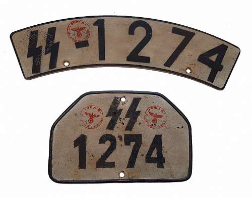Waffen ss licence plate