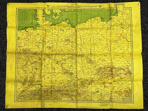 Luftwaffe Navigationskarte England/Germany 1941